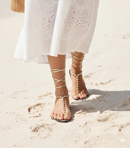 1-Zlaté sandály Troghi se zirkony-1