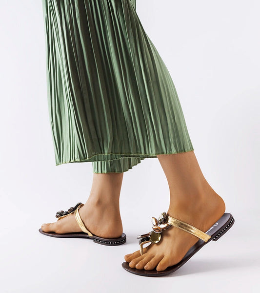 1-Zlaté elegantní žabky Zarattini-1