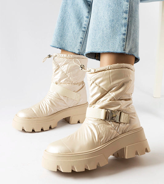 1-Béžové lakované sněhule Ambretta-1