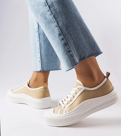 1-Béžové tenisky na platformě Alfianello-1