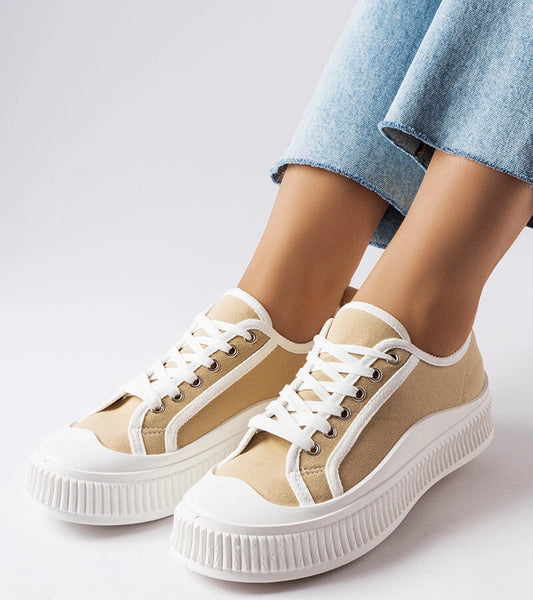 2-Béžové tenisky na platformě Alfianello-2