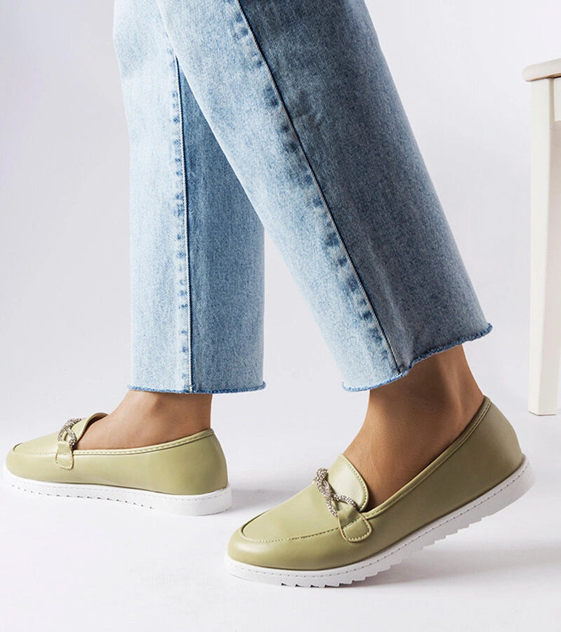 3-Zelené mokasíny se zirkony Paola-3