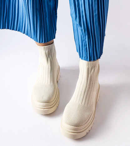 1-Bežové vysoké tenisky Marks-1