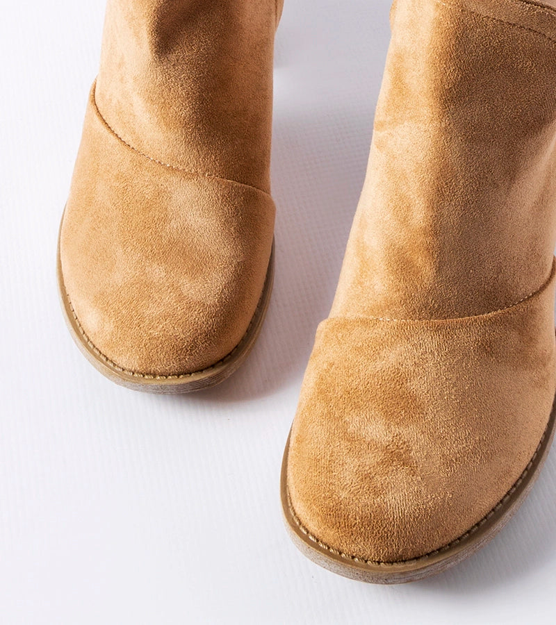 2-Bežové kotníkové boty s výřezy Artemisia-2