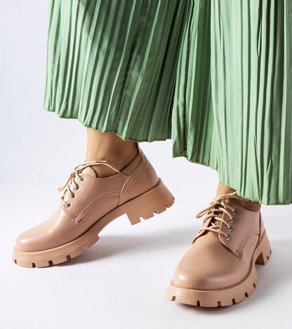 1-Bežové polobotky s matným povrchem Charleston-1