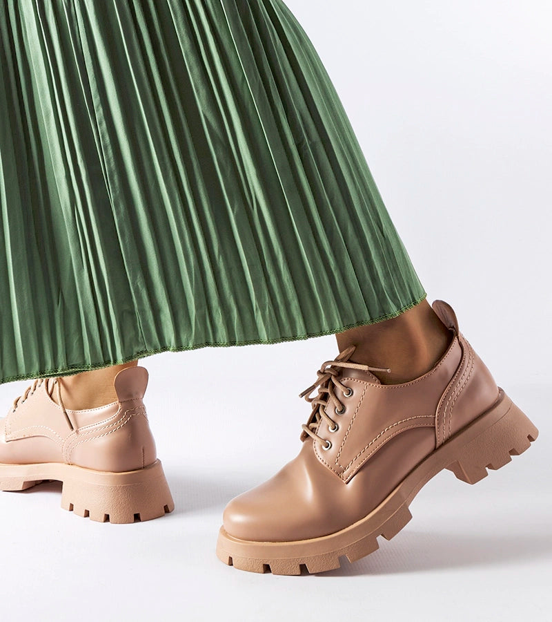 2-Bežové polobotky s matným povrchem Charleston-2