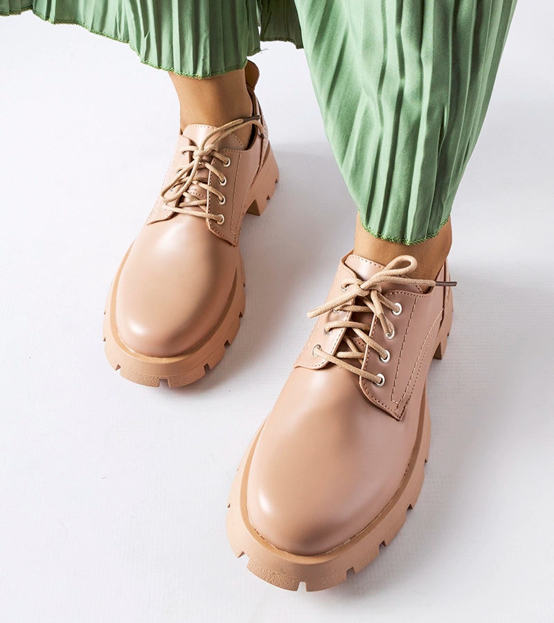 3-Bežové polobotky s matným povrchem Charleston-3