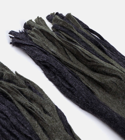 1-Zeleno-šedý šátek s třásněmi Lana-1