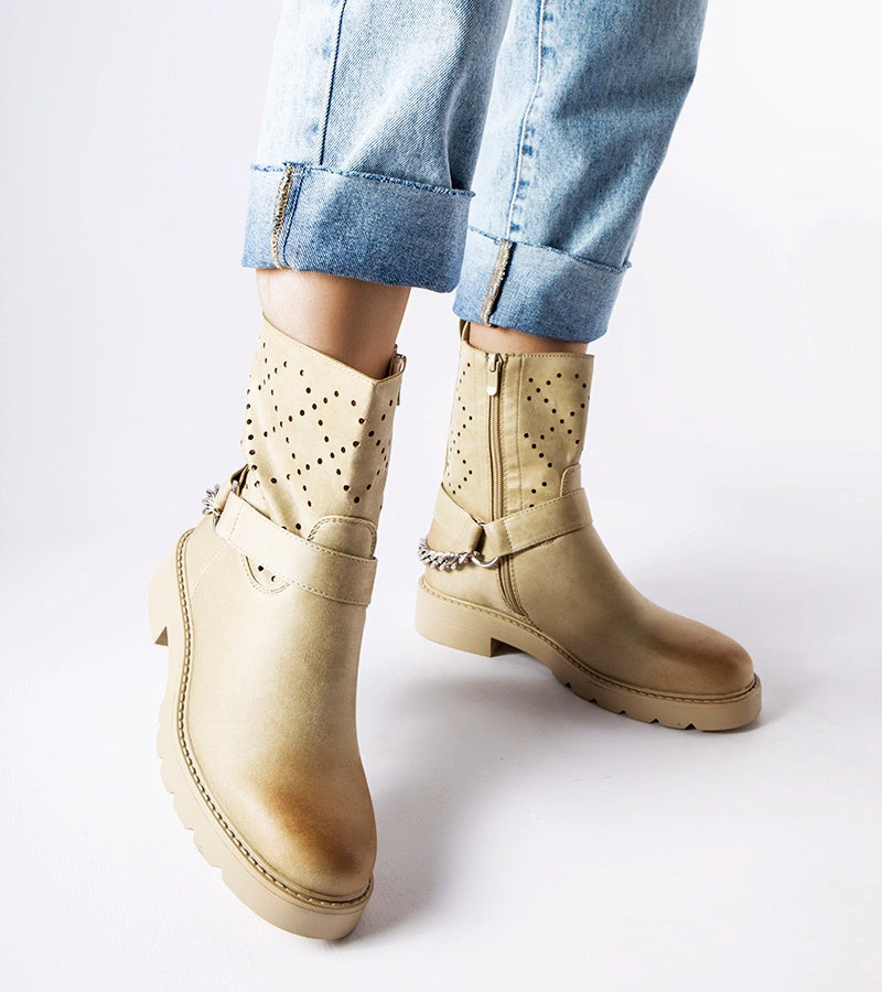 1-Zelené průsvitné kotníčkové boty s řetízkem Procopio-1