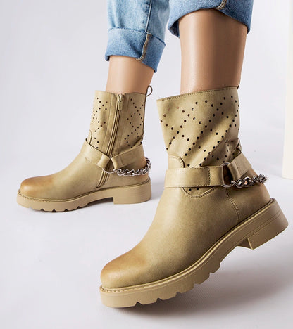 2-Zelené průsvitné kotníčkové boty s řetízkem Procopio-2