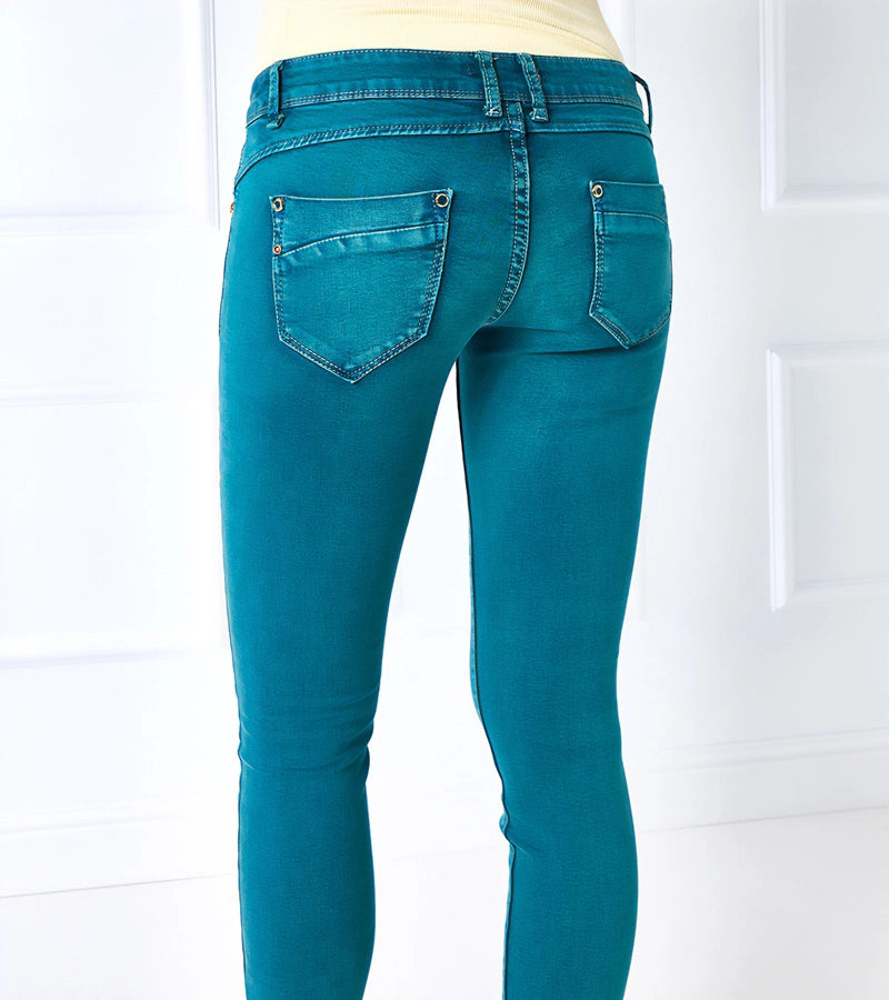 4-Zelené látkové kalhoty Faucher FD-243-2 GREEN-4