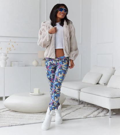 1-Barevné slim kalhoty s vysokým pasem Eglantine RE-138 BAREVNÉ-1