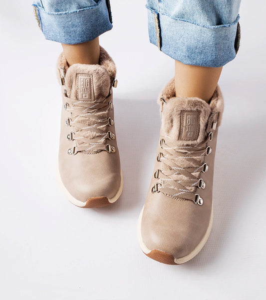 2-Beige zateplené trapery Big Star MM274487-2