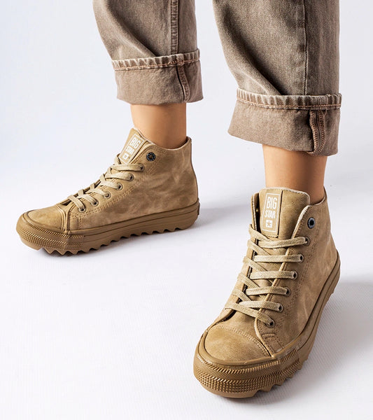 1-Beige zateplené tenisky Big Star GG274071-1