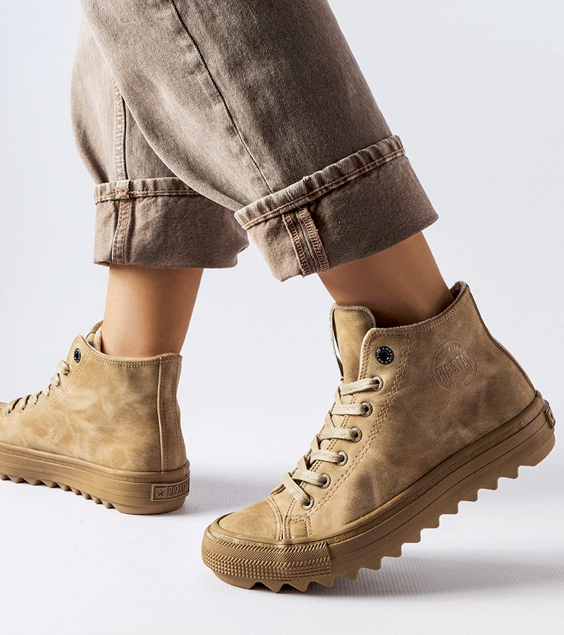 3-Beige zateplené tenisky Big Star GG274071-3