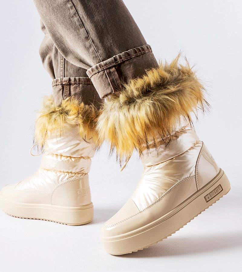 1-Beige zateplené sněhule MM274380-1