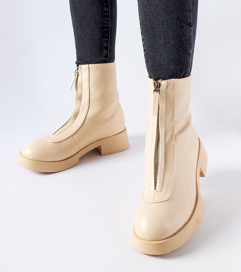 1-Bežové zateplené botky s zipem Baldo-1