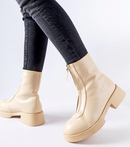 3-Bežové zateplené botky s zipem Baldo-3