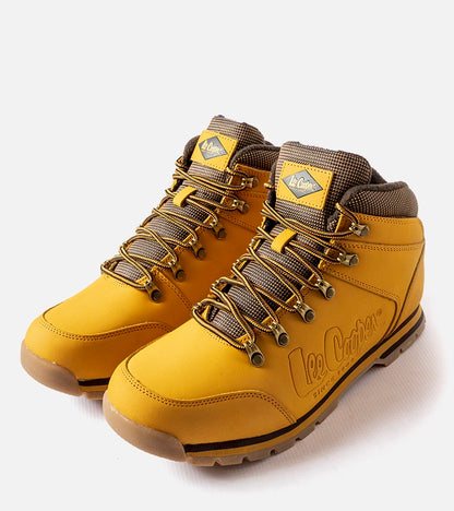 2-Žluté kožené boty Lee Cooper LCJ-21-01-0706M-2