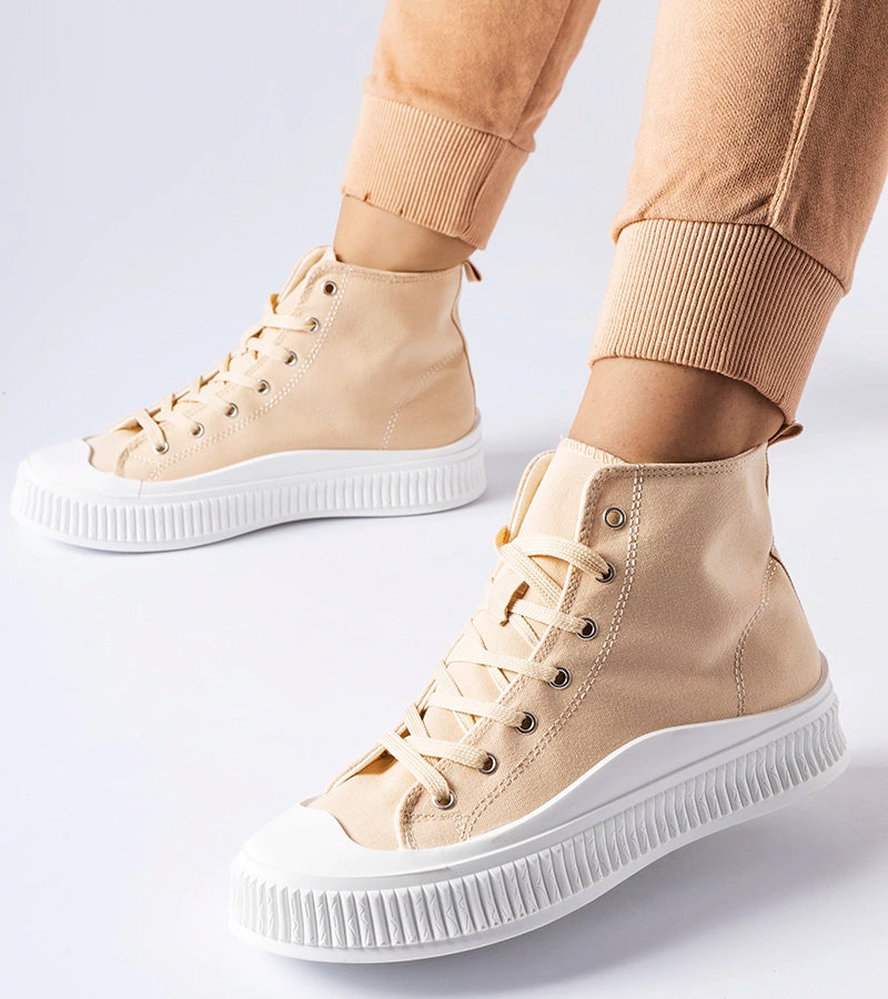 5-Béžové tenisky na platformě Guerrino-5