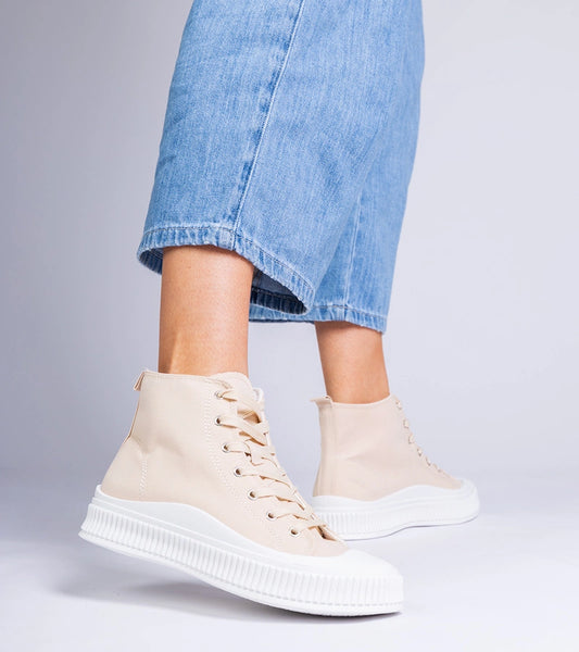 2-Béžové tenisky na platformě Guerrino-2