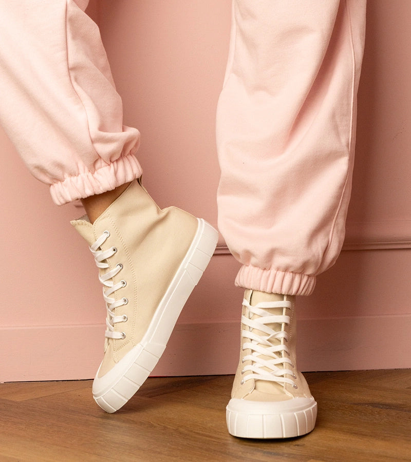 1-Béžové kotníkové tenisky Citta-1