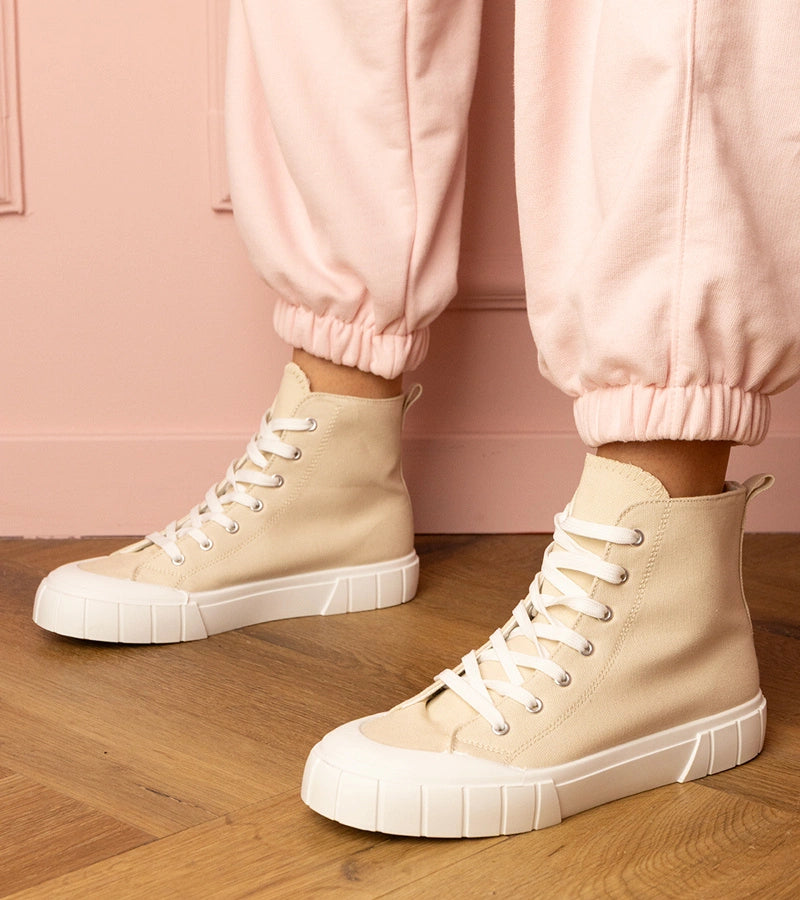 2-Béžové kotníkové tenisky Citta-2