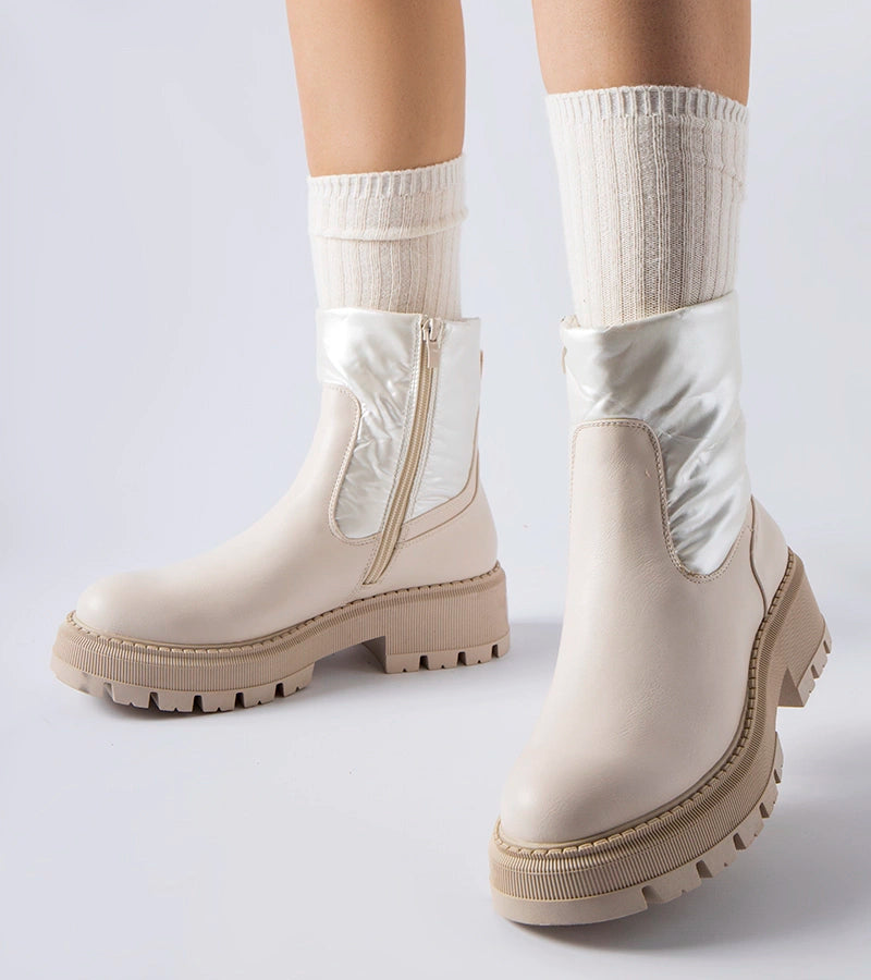 1-Béžové botky s ozdobnou špičkou Garrett.-1