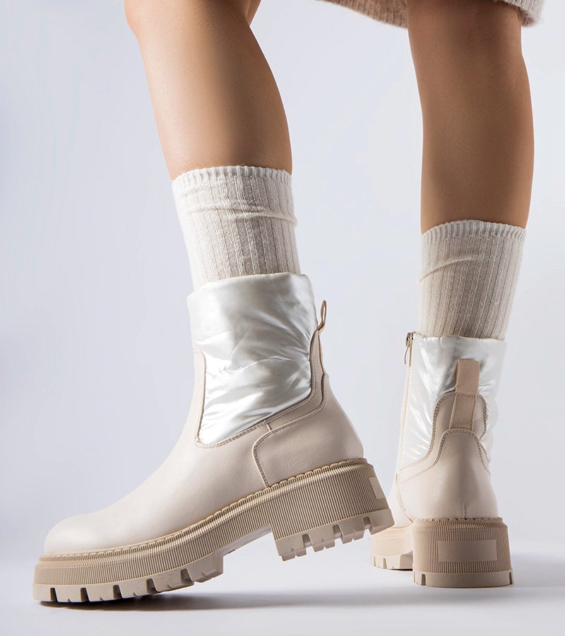 3-Béžové botky s ozdobnou špičkou Garrett.-3