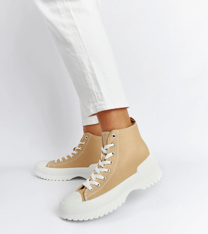 3-Bežové kotníkové tenisky Ronchis-3