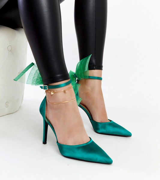 1-Zelené podpatky s mašlí od Ilaysa-1