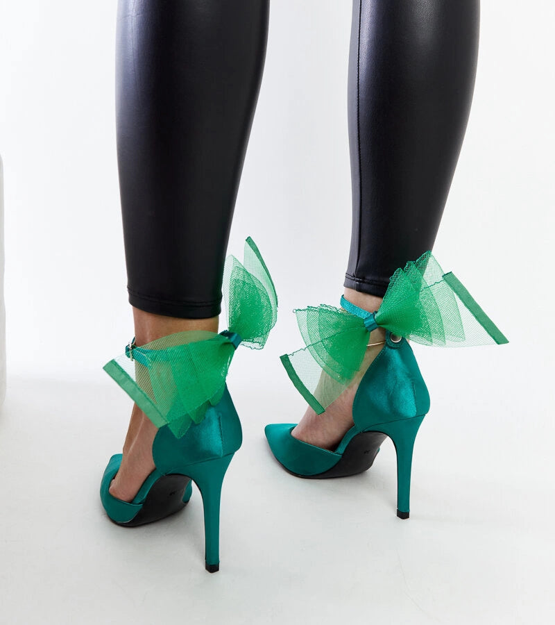 5-Zelené podpatky s mašlí od Ilaysa-5