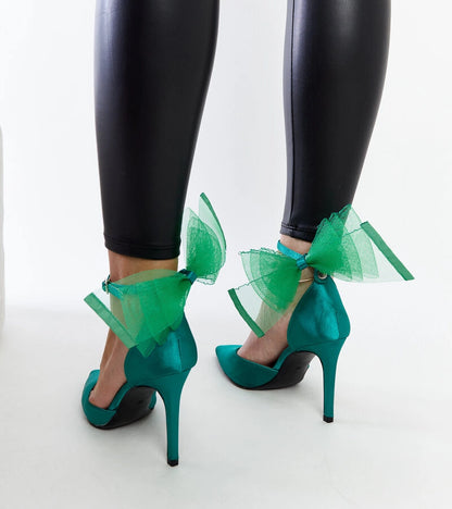 5-Zelené podpatky s mašlí od Ilaysa-5