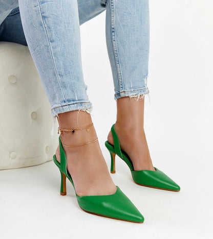 1-Zelené podpatky s otevřenou patou Fontanile-1