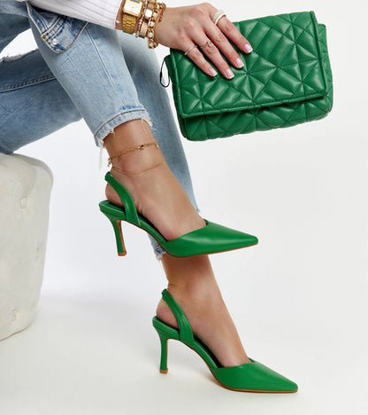 2-Zelené podpatky s otevřenou patou Fontanile-2