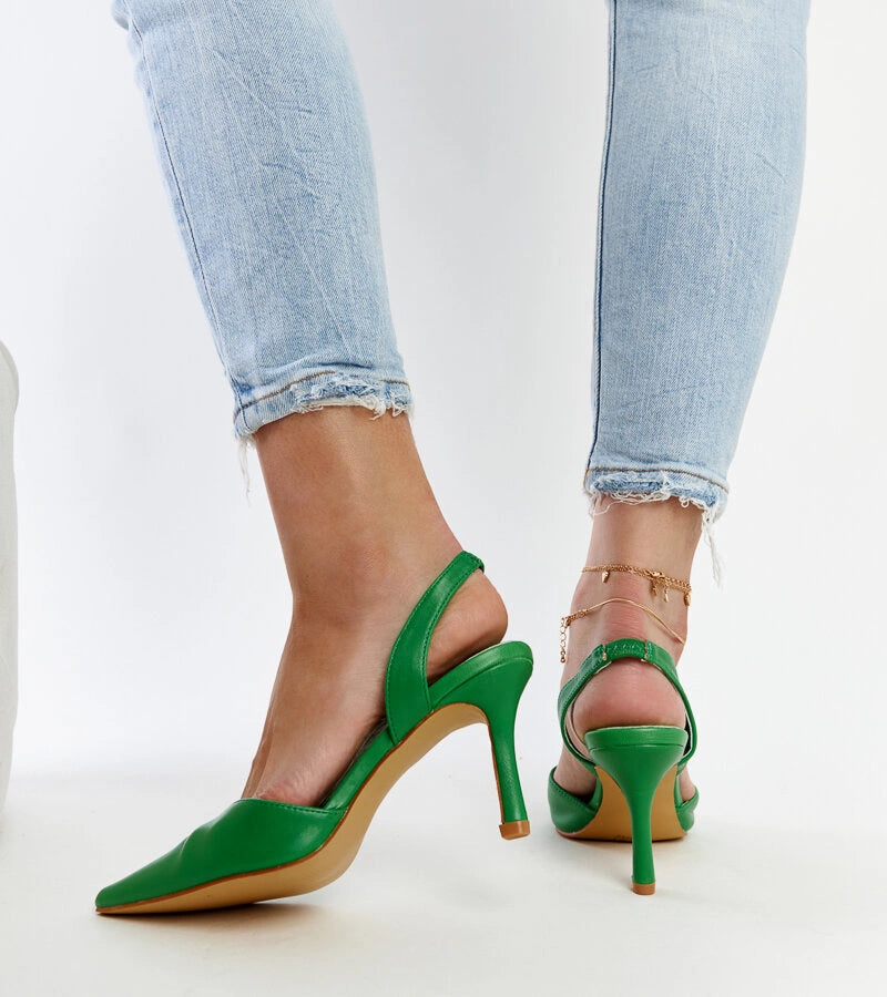 4-Zelené podpatky s otevřenou patou Fontanile-4