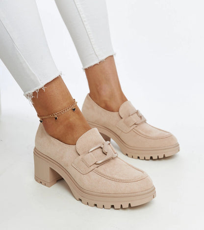 1-Bežové polobotky s koženou vložkou Vinceza-1