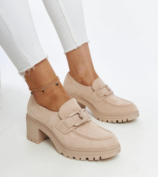 1-Bežové polobotky s koženou vložkou Vinceza-1