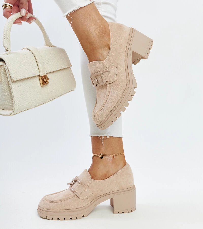 3-Bežové polobotky s koženou vložkou Vinceza-3