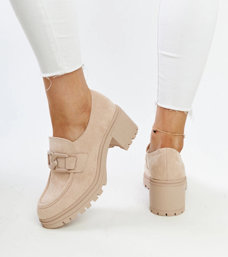 5-Bežové polobotky s koženou vložkou Vinceza-5