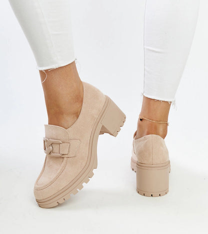 5-Bežové polobotky s koženou vložkou Vinceza-5