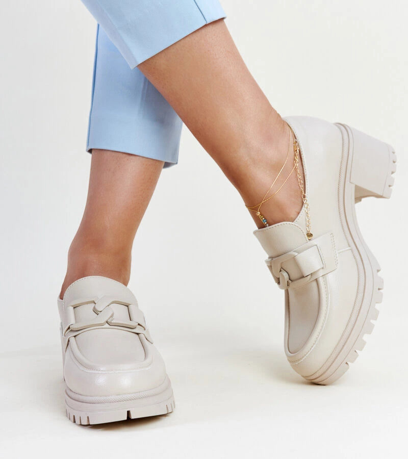 4-Bežové polobotky s koženou vložkou Vinceza-4