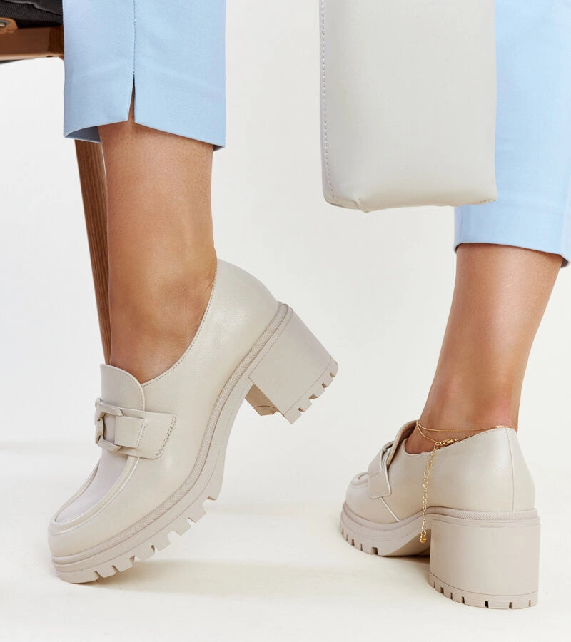 5-Bežové polobotky s koženou vložkou Vinceza-5