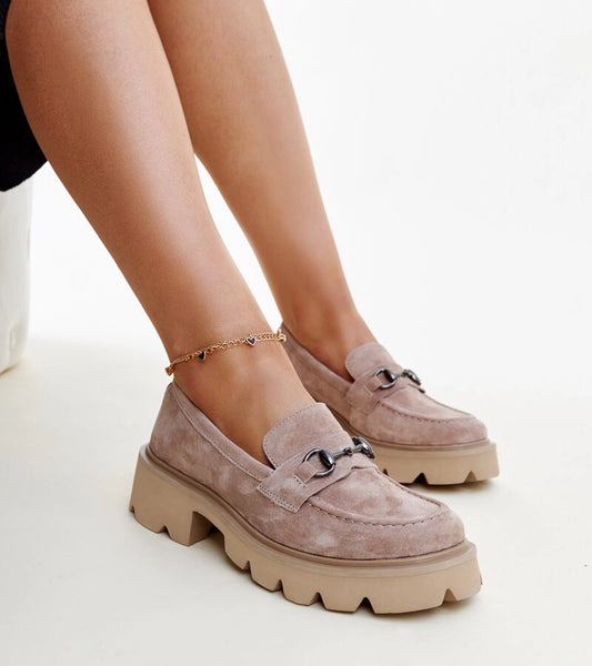 1-Béžové kůžové mokasíny Vinceza-1