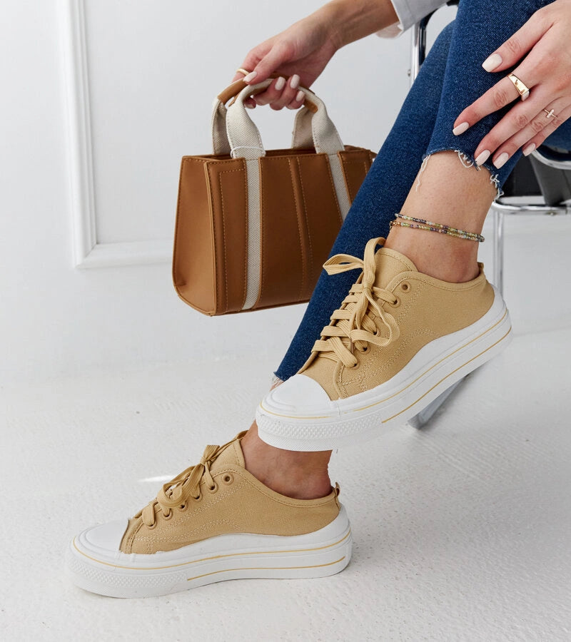 1-Bežové tenisky na platformě Fiori-1