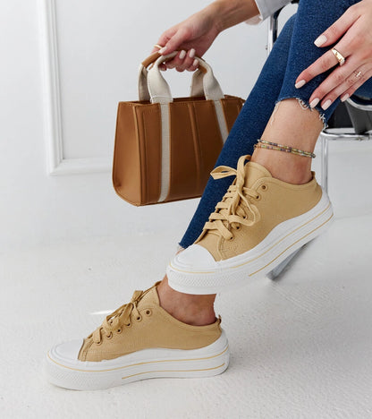 1-Bežové tenisky na platformě Fiori-1