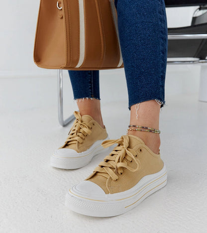 4-Bežové tenisky na platformě Fiori-4