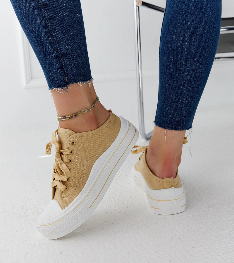 5-Bežové tenisky na platformě Fiori-5