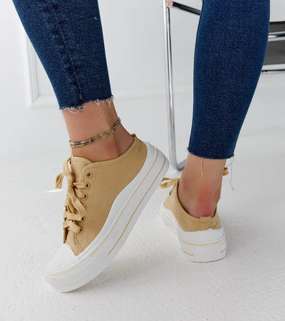 5-Bežové tenisky na platformě Fiori-5