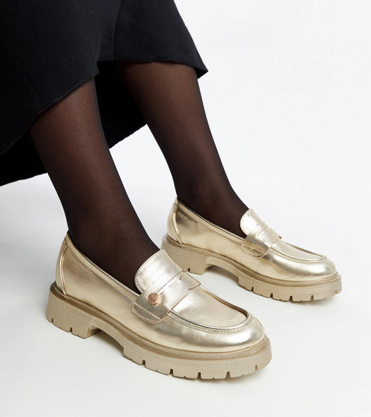 1-Zlaté mokasíny z eko kůže Mladenka-1